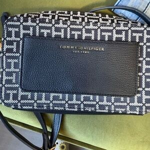 Tommy Hilfiger Black and White Patterned Bag